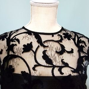 Black dress with lace overlay